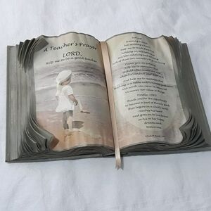 Vintage 1992 Decorative Book of Love "A Teacher's Prayer " Poem by Judith Bond